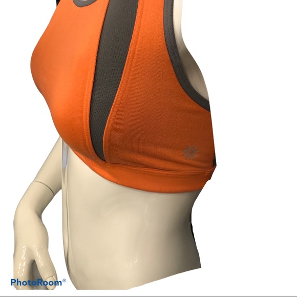 Athleta Stunner Sports Bra - Orange Size Small - Picture 3 of 10